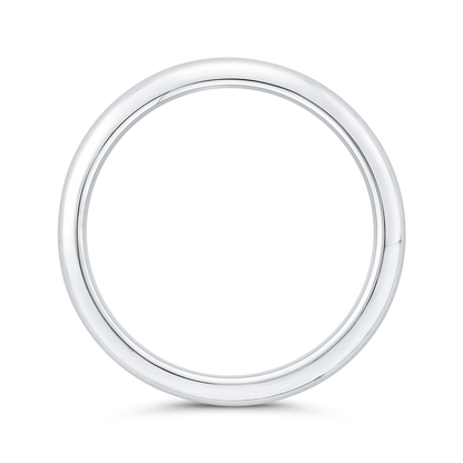 Plain Wedding Band in 18K White Gold