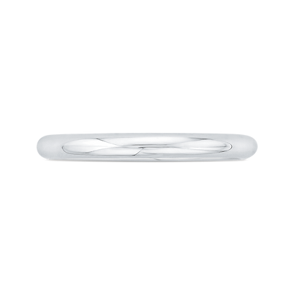 Plain Wedding Band in 18K White Gold