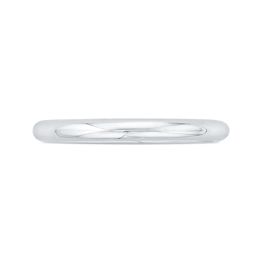 Plain Wedding Band in 18K White Gold
