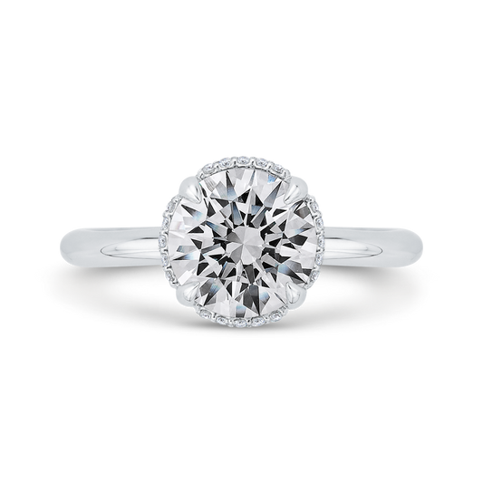 Diamond Engagement Ring in 18K White Gold (Semi-Mount)