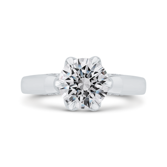 Diamond Engagement Ring in 18K White Gold (Semi-Mount)