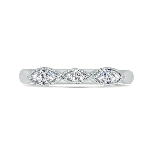 Diamond Wedding Band in 18K White Gold