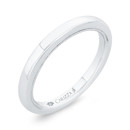 Plain Wedding Band in 14K White Gold