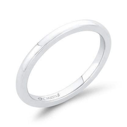 Plain Wedding Band in 14K White Gold