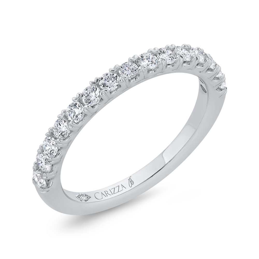 Diamond Wedding Band in 18K White Gold