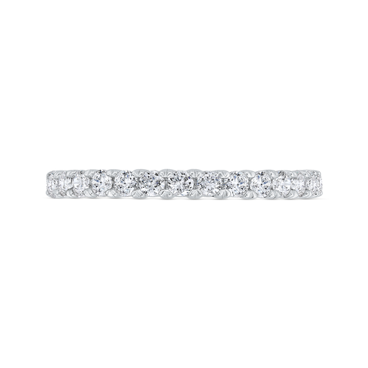 Diamond Wedding Band in 18K White Gold