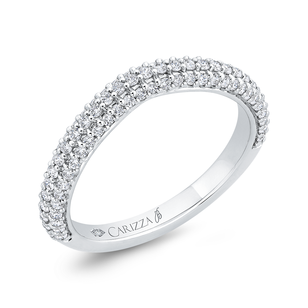 Diamond Wedding Band in 18K White Gold