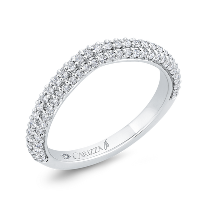 Diamond Wedding Band in 18K White Gold