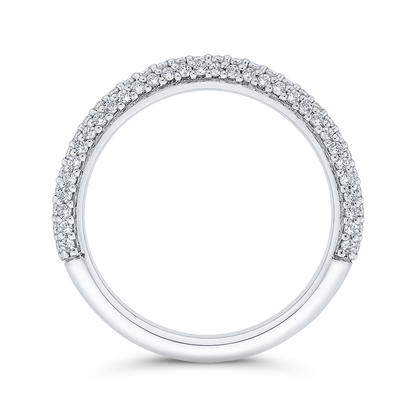 Diamond Wedding Band in 18K White Gold