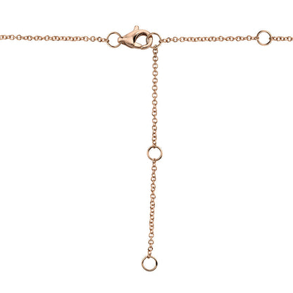 0.21CT 14K R/G DIAMOND PAVE HEART NECKLACE