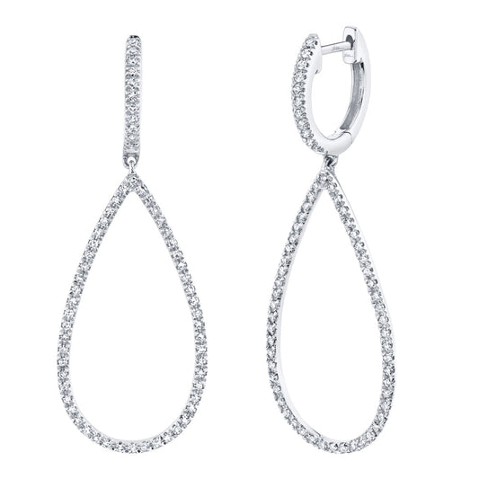0.40CT 14K W/G DIAMOND PEAR EARRING