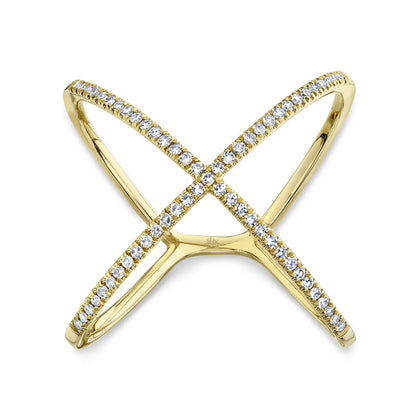 0.18CT DIAMOND "X" RING