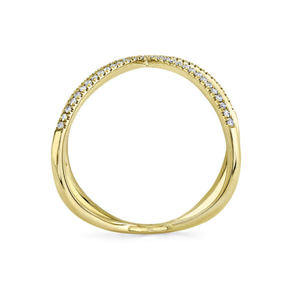 0.18CT DIAMOND "X" RING