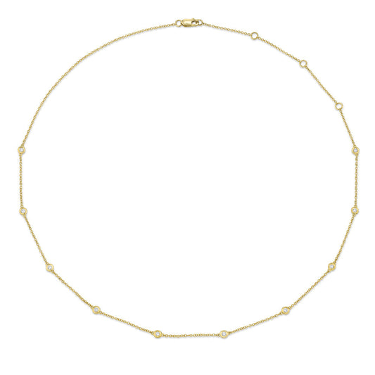 0.28CT 14K Y/G 18" DIAMONDS BY THE YARD CHAIN