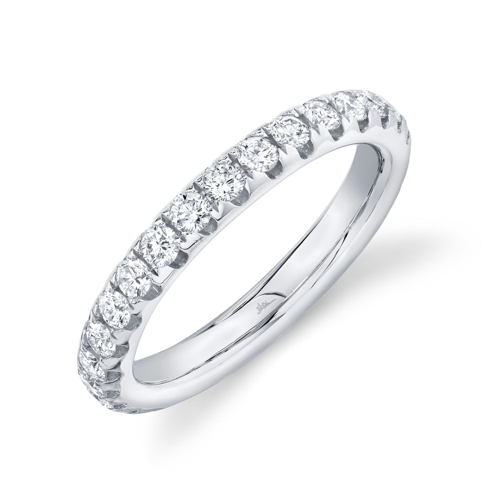 0.99CT 14K W/G DIAMOND ETERNITY BAND SZ 4.5