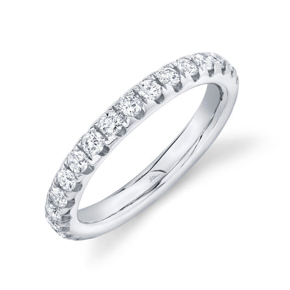 0.99CT 14K W/G DIAMOND ETERNITY BAND SZ 4.5