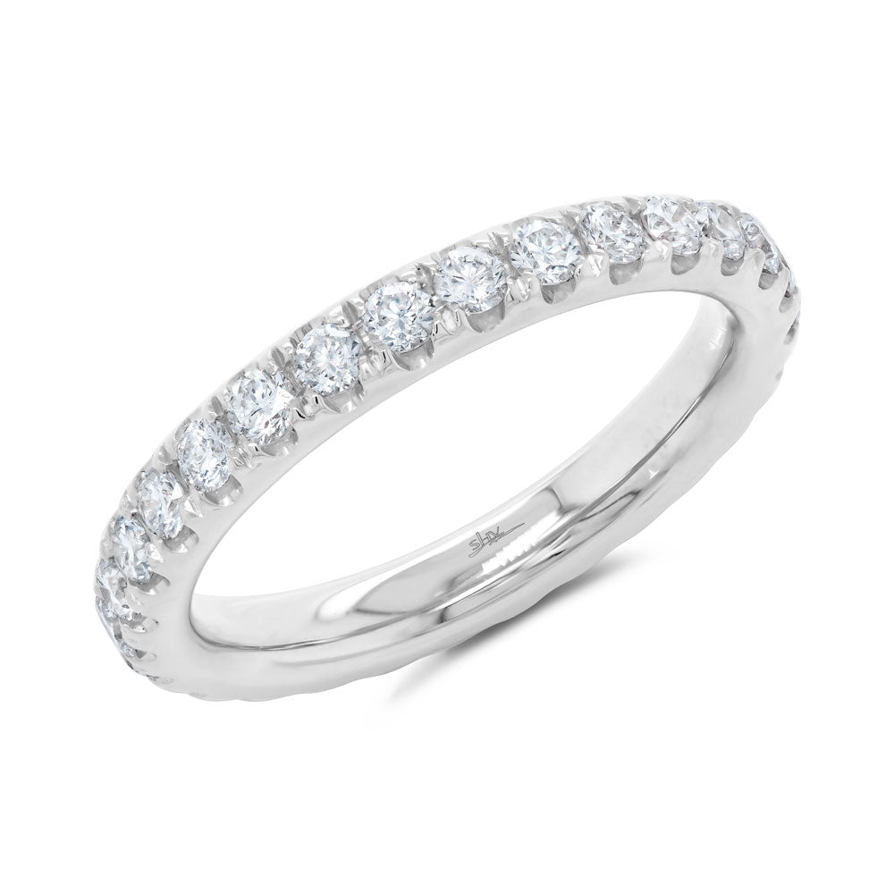 0.99CT 14K W/G DIAMOND ETERNITY BAND SZ 4.5