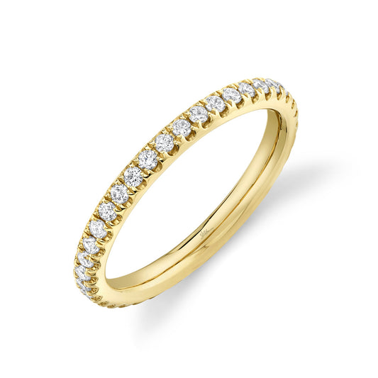 0.51CT 14K Y/G DIAMOND ETERNITY BAND SZ 4.5