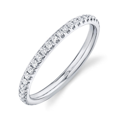 0.37CT 14K W/G DIAMOND ETERNITY LADY'S BAND SZ 4.5