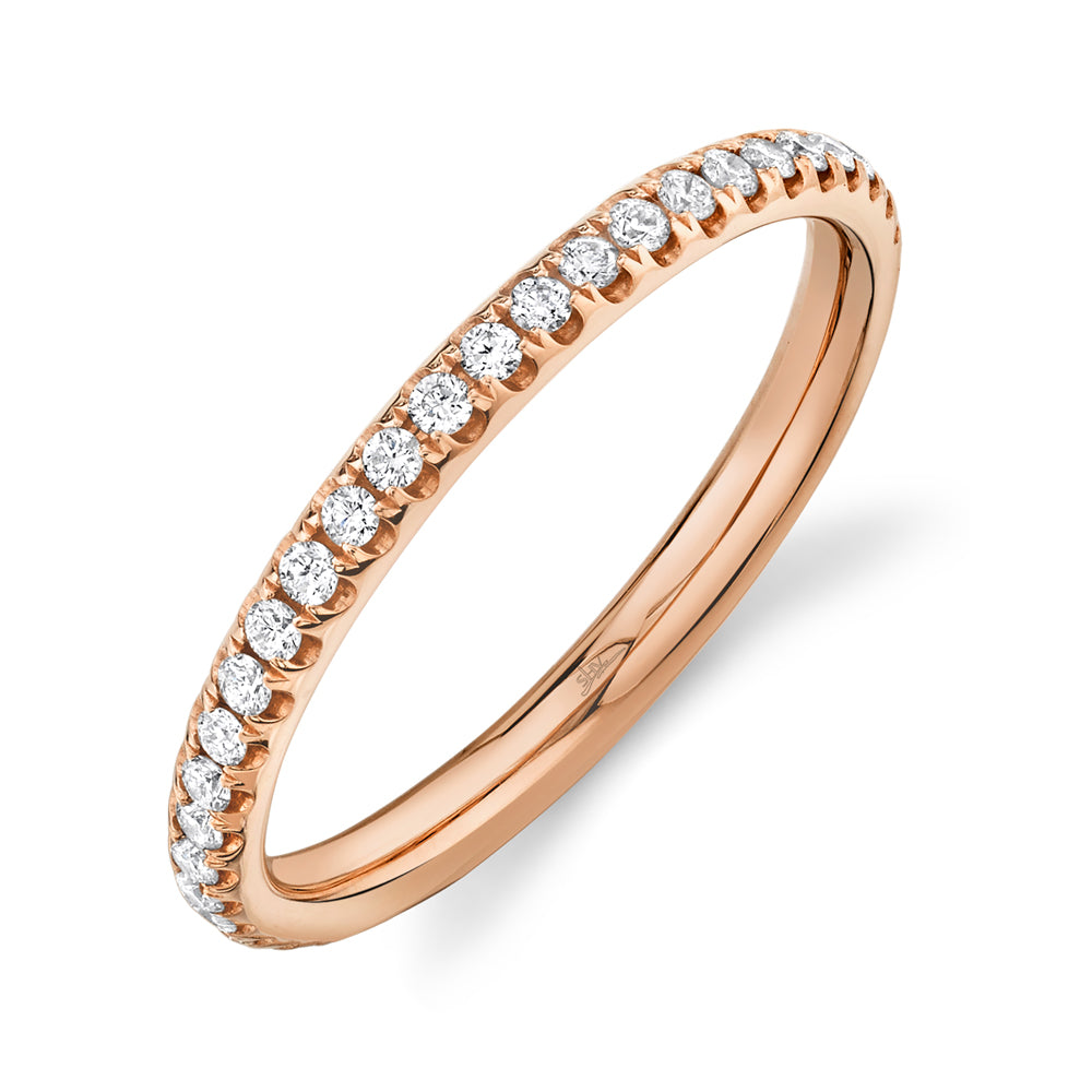 0.37CT 14K R/G DIAMOND ETERNITY LADY'S BAND SZ 4.5
