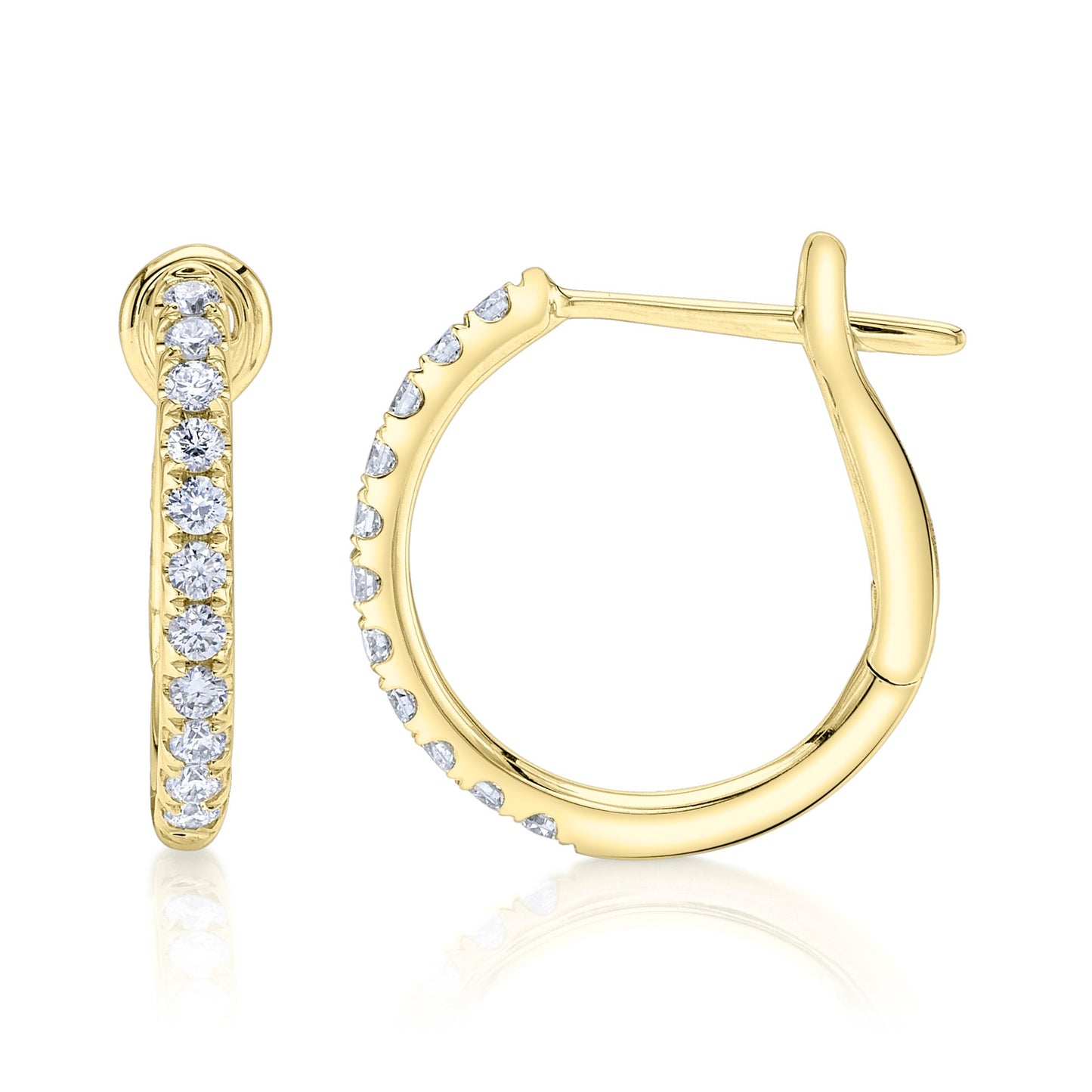 0.26CT 14K Y/G DIAMOND HOOP EARRING