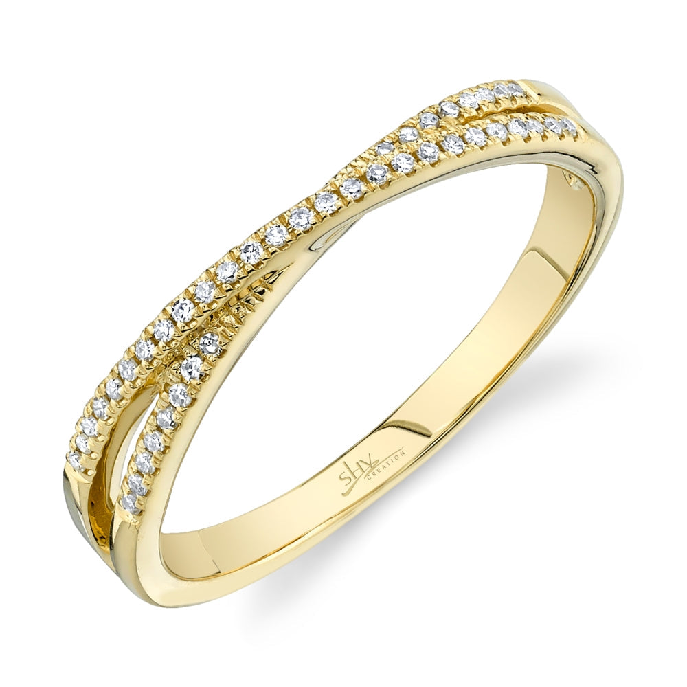0.09CT 14K Y/G DIAMOND LADY'S RING SZ 6