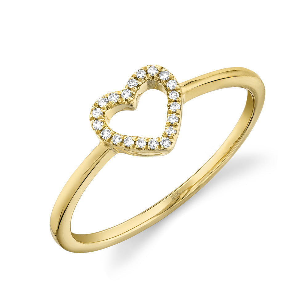 0.04CT DIAMOND HEART RING