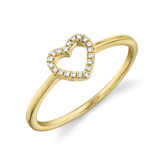 0.04CT DIAMOND HEART RING