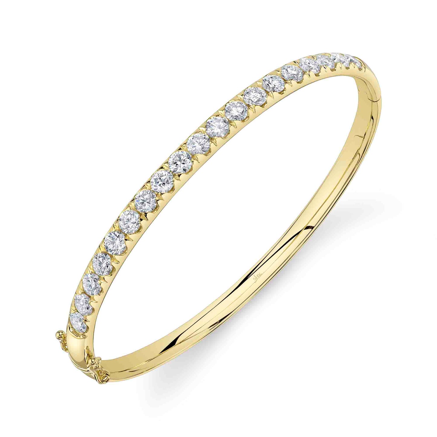 3.04CT 14K Y/G DIAMOND BANGLE