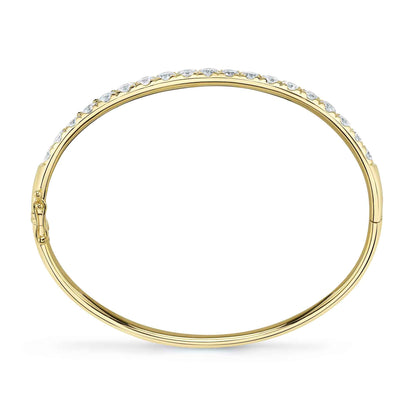 3.04CT 14K Y/G DIAMOND BANGLE