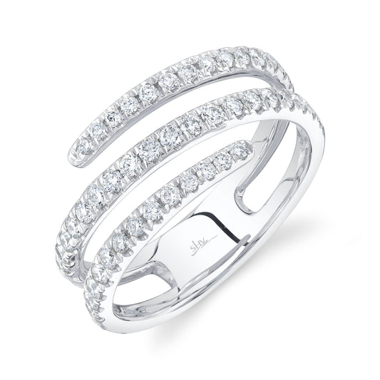 0.61CT 14K W/G DIAMOND RING SZ 6