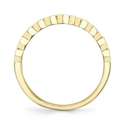 0.75CT 14K Y/G DIAMOND BAGUETTE BEZEL BAND