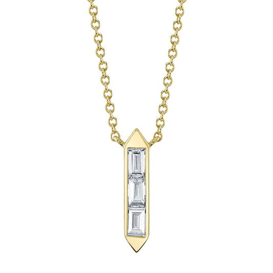 0.18CT DIAMOND BAGUETTE NECKLACE