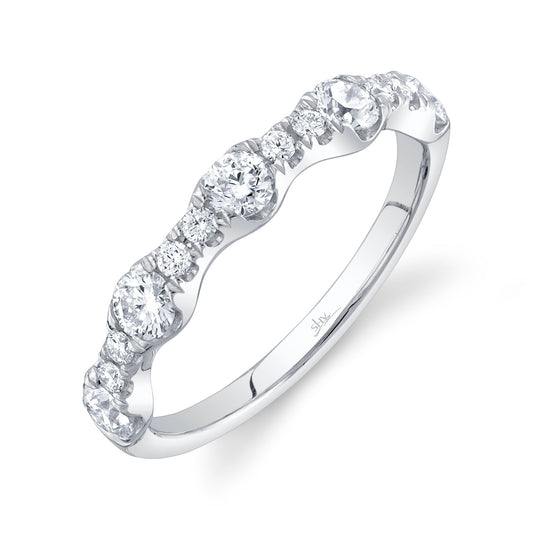 0.77CT 14K W/G DIAMOND LADY'S BAND SZ 6
