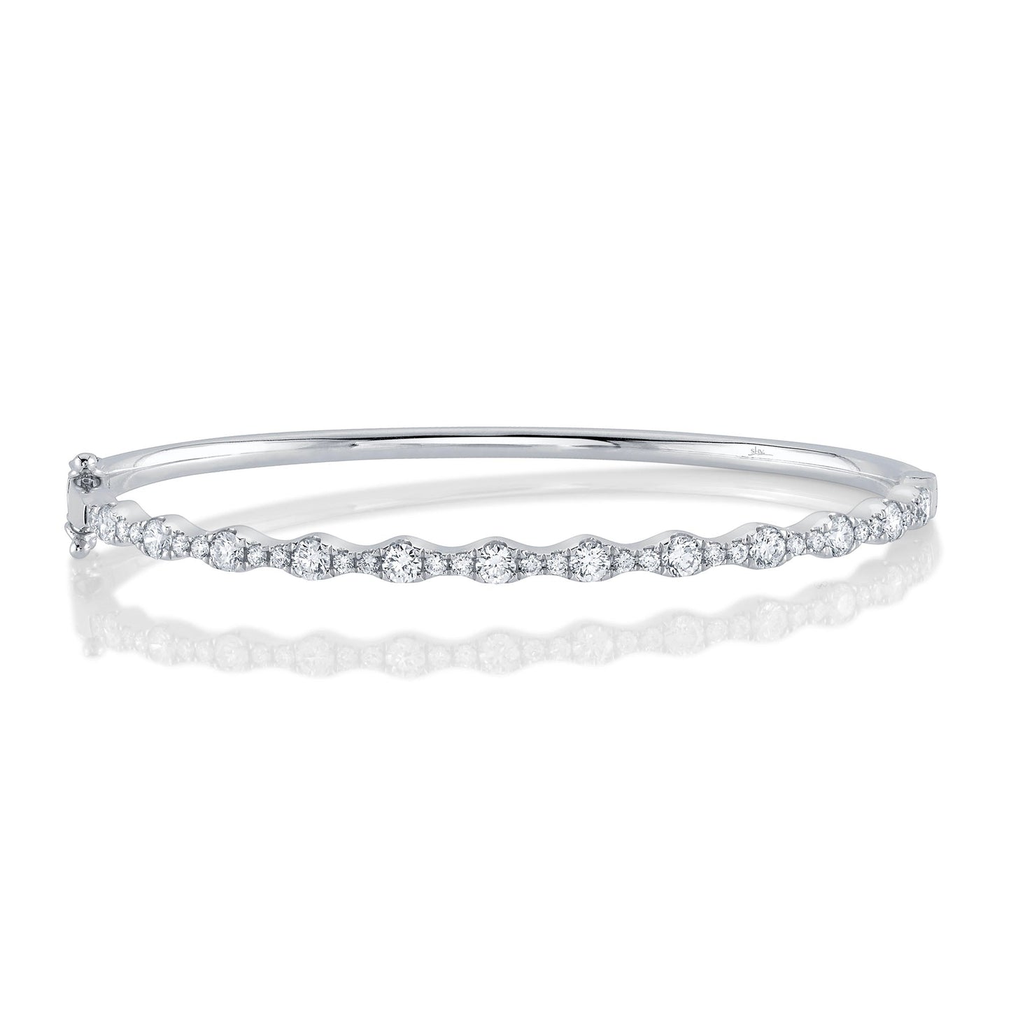 1.30CT 14K W/G DIAMOND BANGLE