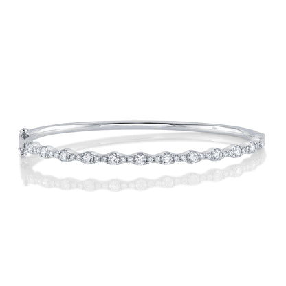 1.30CT 14K W/G DIAMOND BANGLE