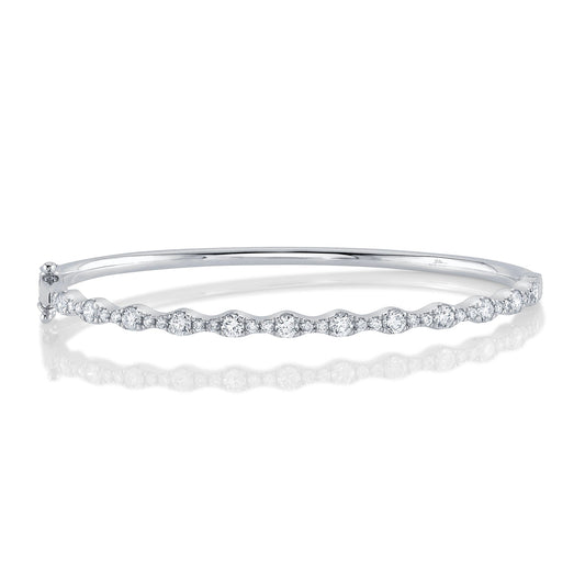 1.30CT 14K W/G DIAMOND BANGLE
