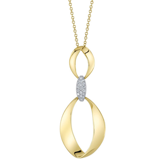 0.10CT DIAMOND MOBIUS NECKLACE