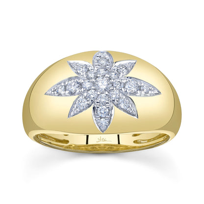 0.33CT 14K Y/G DIAMOND STAR RING