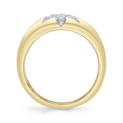 0.33CT 14K Y/G DIAMOND STAR RING
