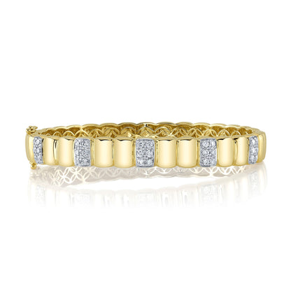 0.79CT 14K Y/G DIAMOND BANGLE