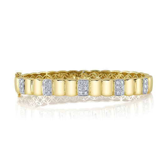0.79CT 14K Y/G DIAMOND BANGLE
