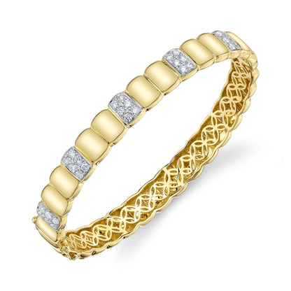 0.79CT 14K Y/G DIAMOND BANGLE