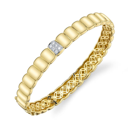 0.15CT 14K Y/G DIAMOND BANGLE