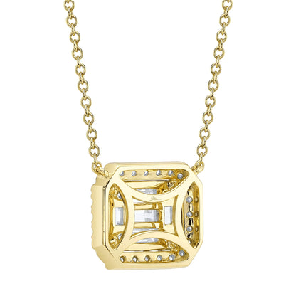 0.41CT 14K Y/G DIAMOND BAGUETTE NECKLACE