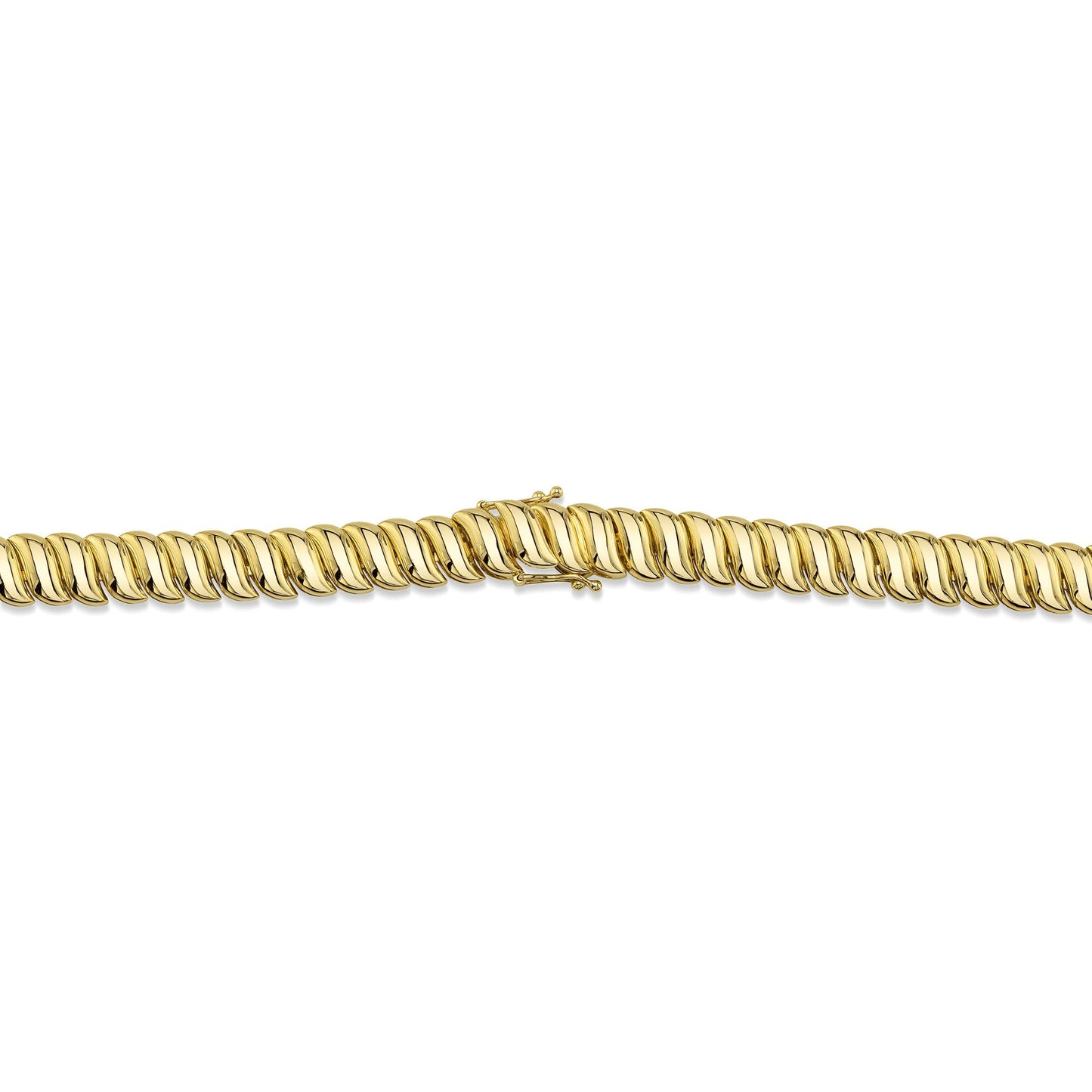 1.77CT 14K Y/G DIAMOND RIBBED NECKLACE