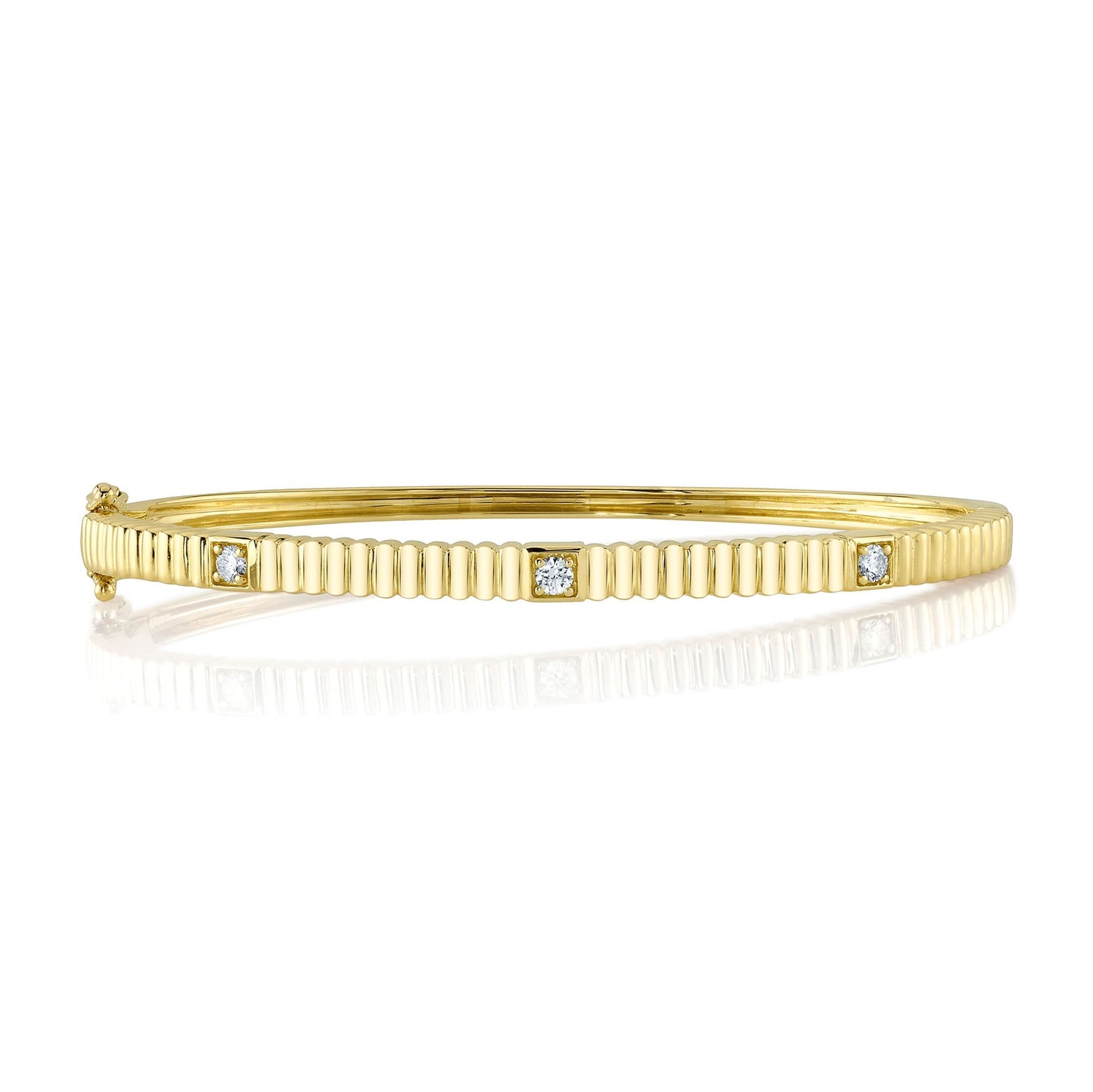 0.16CT 14K Y/G DIAMOND BANGLE