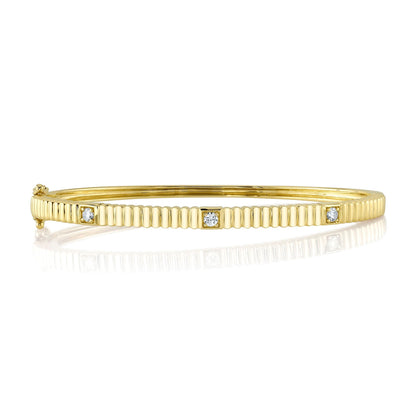 0.16CT 14K Y/G DIAMOND BANGLE