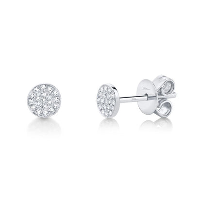 0.07CT DIAMOND PAVE STUD EARRING