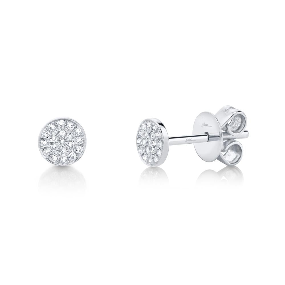 0.07CT DIAMOND PAVE STUD EARRING